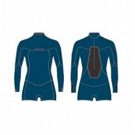 Гидрокостюм NP 21 Spark BZ L/S Spring 2/2 low cut 38 C2 petrol blue / coral