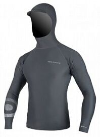 Гидромайка лайкр. NP 22 MISSION HOODED RASH GUARD LS L C1 ANTHRACITE/DUSK ORANGE