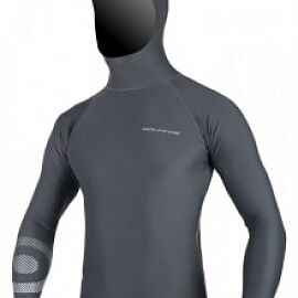 Гидромайка лайкр. NP 22 MISSION HOODED RASH GUARD LS L C1 ANTHRACITE/DUSK ORANGE