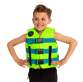 Жилет спасательный JOBE 24 Nylon Life Vest Kids Lime Green